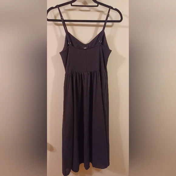 Rolla's Eve Linen dress black button front midi XS - Picture 3 of 10